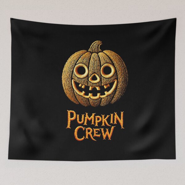 Item preview, Pumpkin Crew Embroidered Halloween Design designed and sold by Tabu Touch.