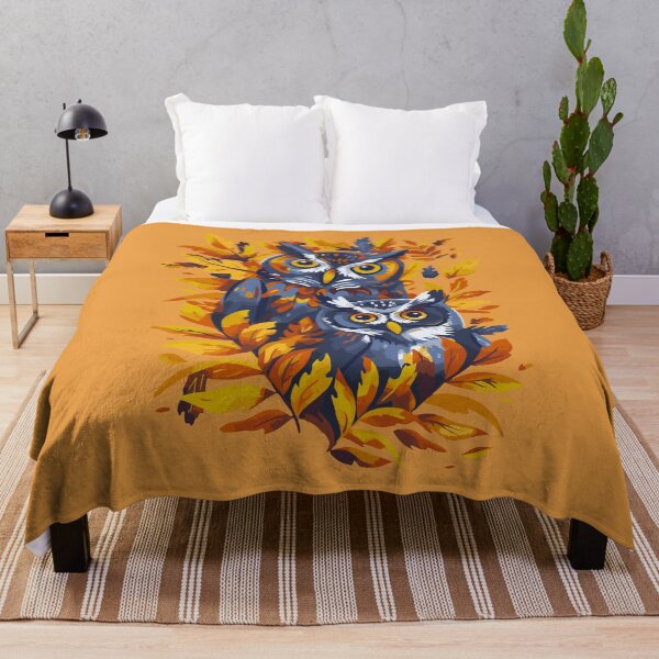 Item preview, Owl Fall Autumn Foliage designed and sold by Wild-Co.