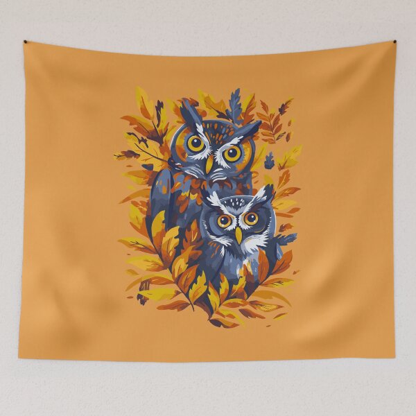 Item preview, Owl Fall Autumn Foliage designed and sold by Wild-Co.