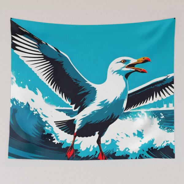 Item preview, Soaring Seagull: Graceful Coastal Bird designed and sold by GrizzlyCollective.