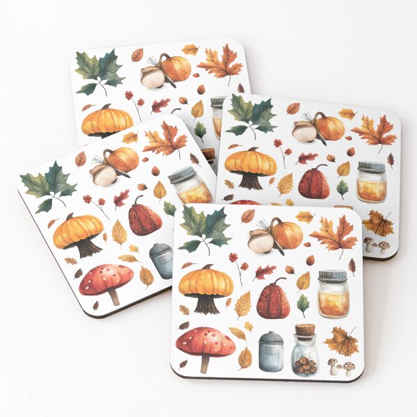 Item preview, Whimsical Autumn Illustrations – Adorable Fall Items Collection designed and sold by ArtfullyJua.