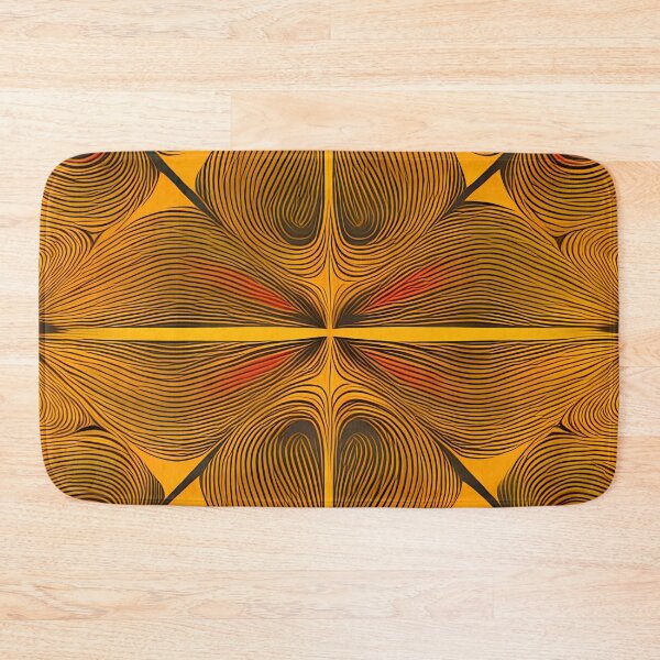 Item preview, MANDALA PATTERN 04 - Gift items and personal use / Pattern, Hearts, Square, Circle, Geometric, Symmetry, Abstract, Golden,  Spiritual, Meditation, Yoga, Yellow, Art designed and sold by LumDesignArt.