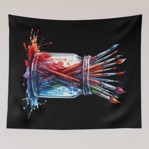 Item preview, Paint brushes Watercolor designed and sold by TomFrontierArt.