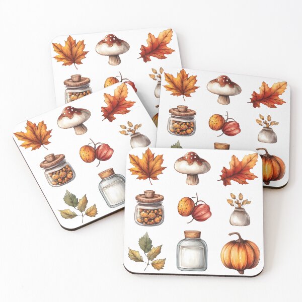 Item preview, Whimsical Autumn Illustrations – Adorable Fall Items Collection designed and sold by ArtfullyJua.