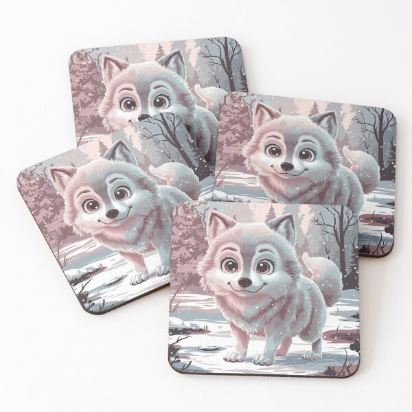 Item preview, Cute Snow Wolf In Snowy Forest  designed and sold by canvadreamer444.