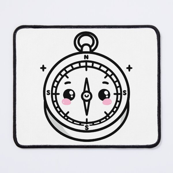 Item preview, Cute Kawaii Compass with Sparkles designed and sold by limonadashop.