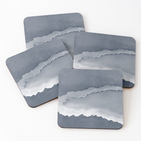 Item preview, Desert Sunset Abstract Watercolor Painting - Dusk + Snow designed and sold by Irene Estelle.