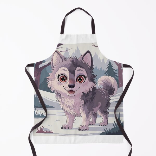 Item preview, Cute Baby Snow Wolf In Forest designed and sold by canvadreamer444.