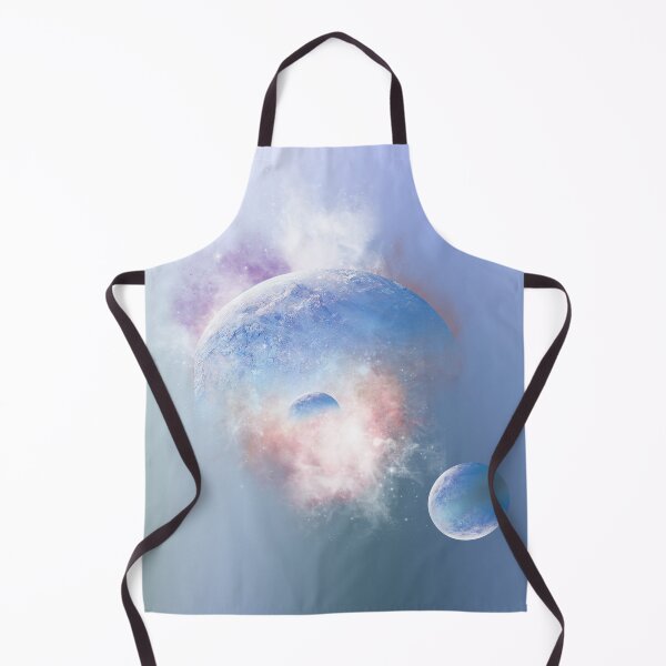 Item preview, Blue Planets on a Gradient Background designed and sold by WhiteSoftPetals.