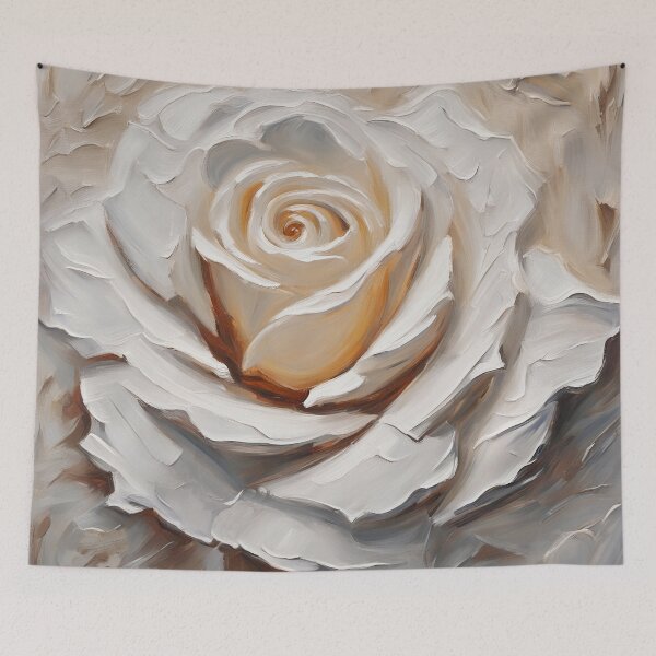 Item preview, Creamy Impasto Rose In Relief designed and sold by Glimmersmith.