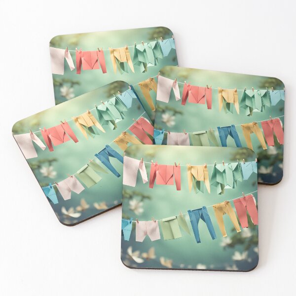 Item preview, Origami Art - Breezy Bliss: Clothes on the Washing Line designed and sold by ArtfulFolds.