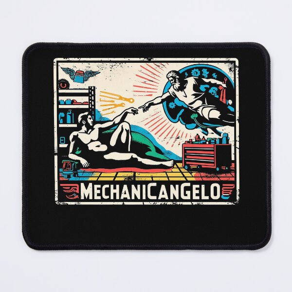 Item preview, MechaniCangelo Mechanic Creation Art Parody designed and sold by Tabu Touch.