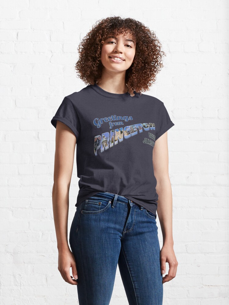 Alternate view of Princeton Gift Souvenir | Greetings from Princeton Vintage Postcard-style Design Classic T-Shirt