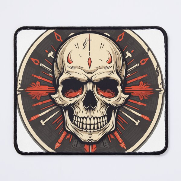 Item preview, Dark Skull and Darts Design | Gothic Tattoo Art with Vintage Flair designed and sold by WarFX Designs.