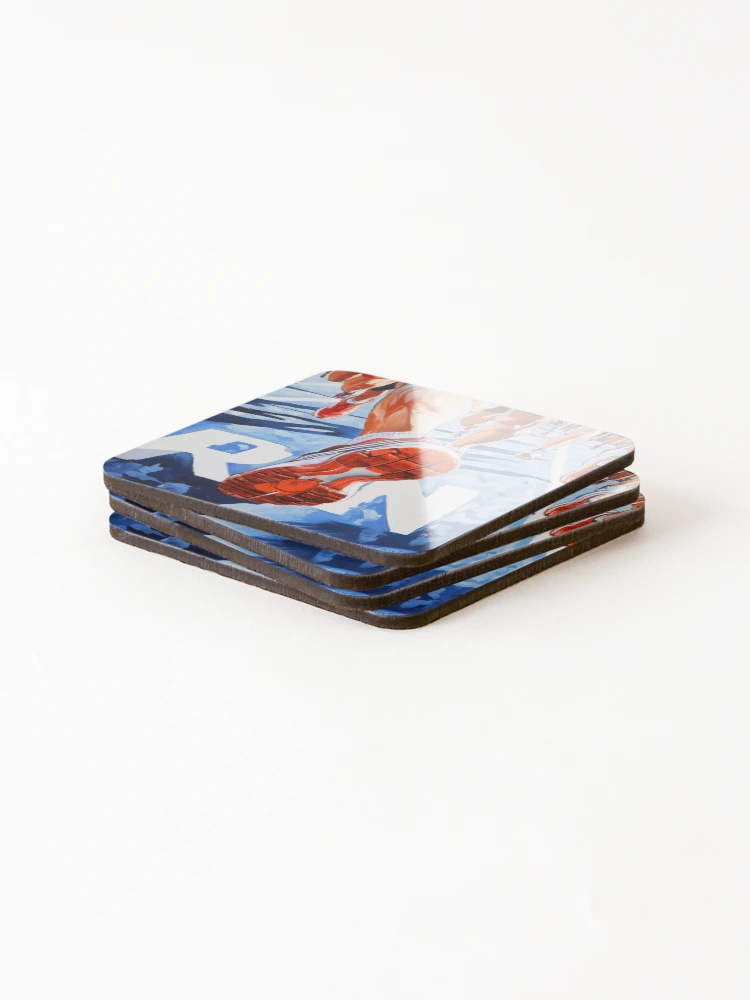 Thumbnail 4 of 5, Coasters (Set of 4), RUN RUN RUN MORE : RUNNER JOG Unlock    designed and sold by Zen Candy 3000 Travis Nicholas Zariwny.