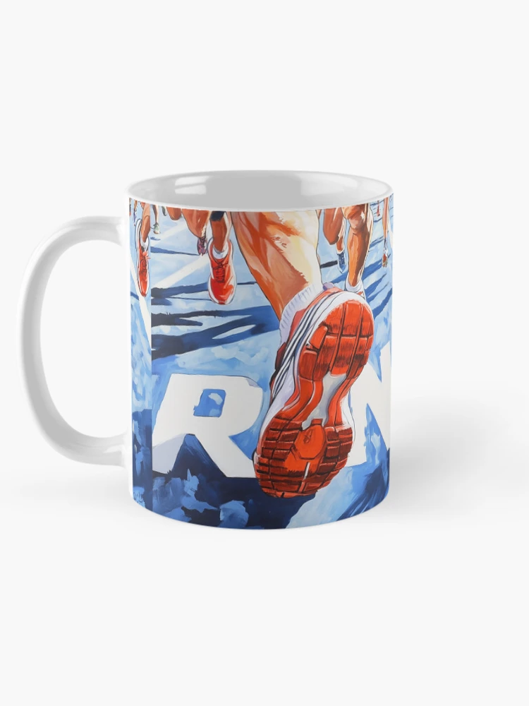 Thumbnail 5 of 6, Coffee Mug, RUN RUN RUN MORE : RUNNER JOG Unlock    designed and sold by Zen Candy 3000 Travis Nicholas Zariwny.