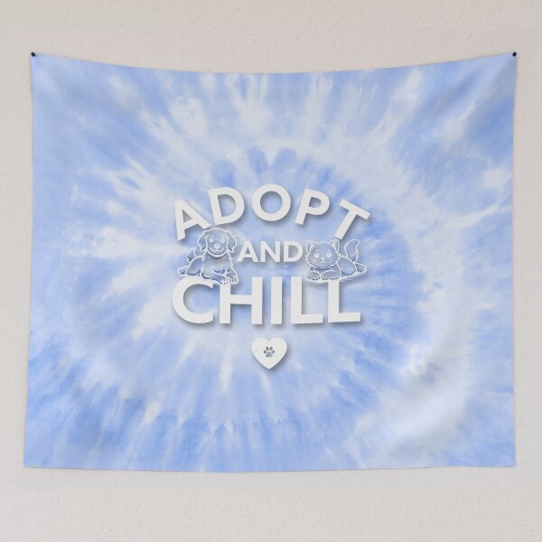 Item preview, Adopt and Chill Blue Pastel Tie Dye designed and sold by TammySwarek.