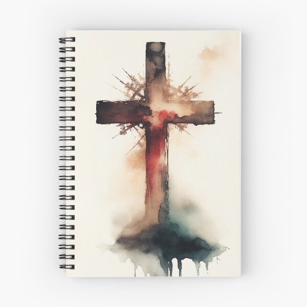 Item preview, Watercolour Dark Cross designed and sold by FlowerMeFlorals.