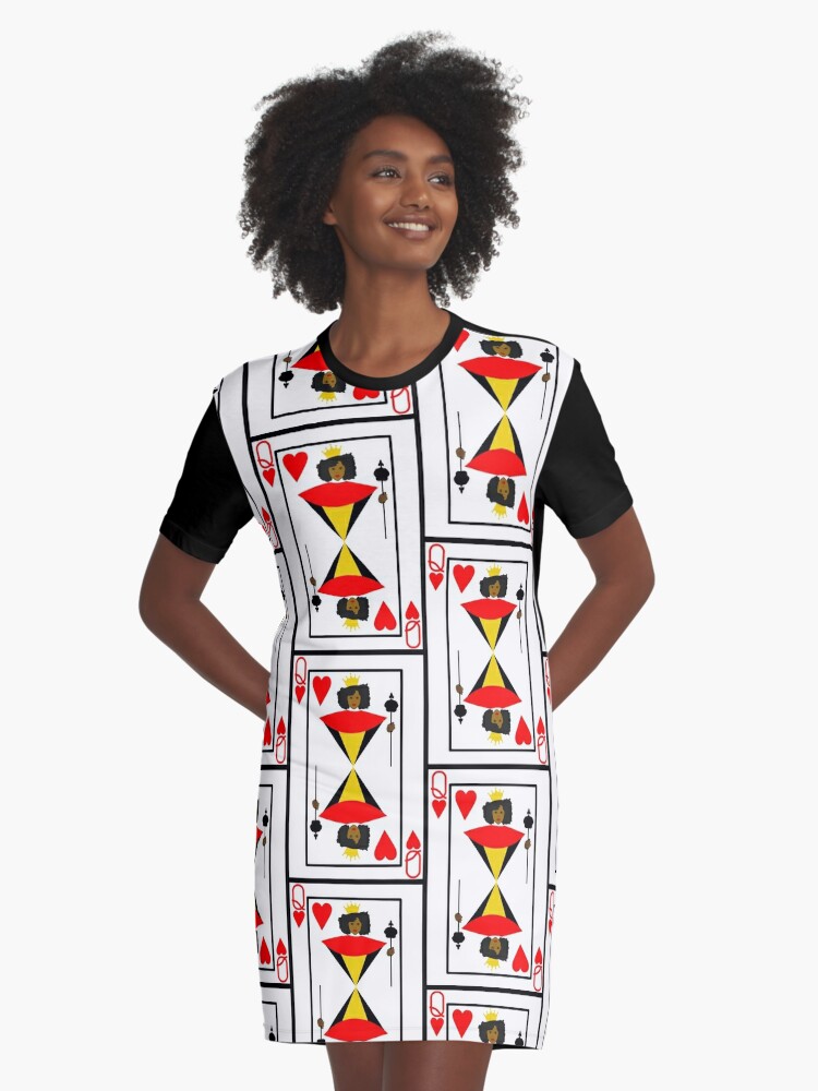 Black Queen of Hearts Playing Card ...