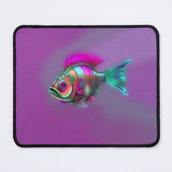 Item preview, Minimalist Steampunk Fish Subtle Steampunk Style - Purple Ocean designed and sold by Beachy.