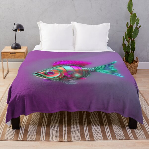 Item preview, Minimalist Steampunk Fish Subtle Steampunk Style - Purple Ocean designed and sold by Beachy.