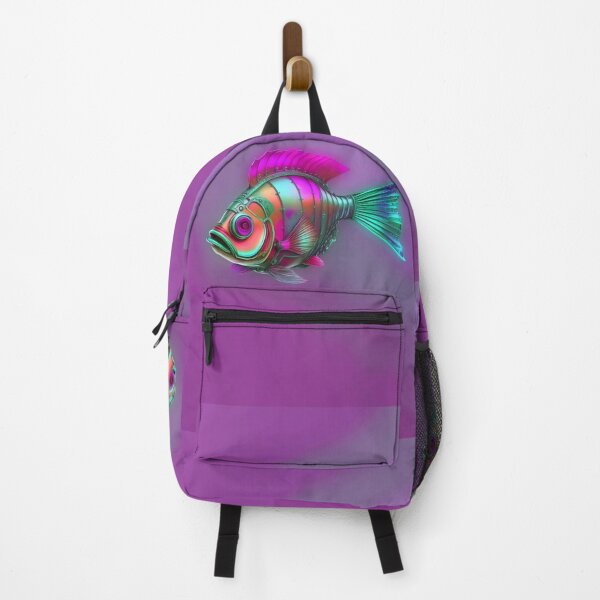 Item preview, Minimalist Steampunk Fish Subtle Steampunk Style - Purple Ocean designed and sold by Beachy.