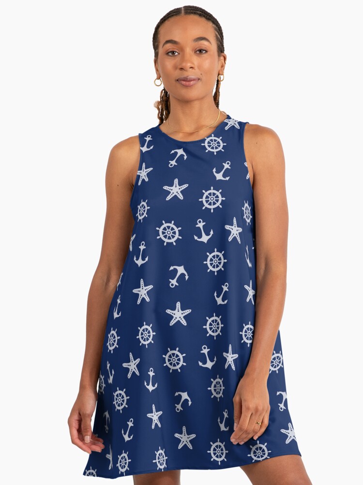 blue nautical dress Nautical Blue Mayson Dress X-Large / Nautical Blue main image 1