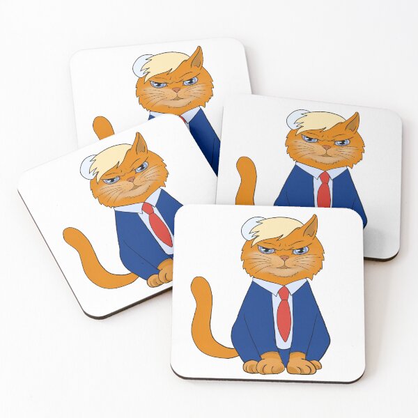 Item preview, Donald Trump as a ginger cat with a bandaged ear designed and sold by Asiyat.