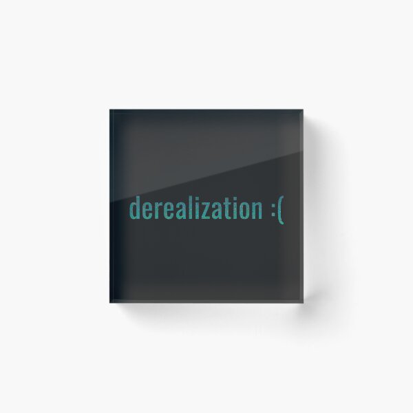 Item preview, Derealization Teal Text designed and sold by MusicArtAndGrind.