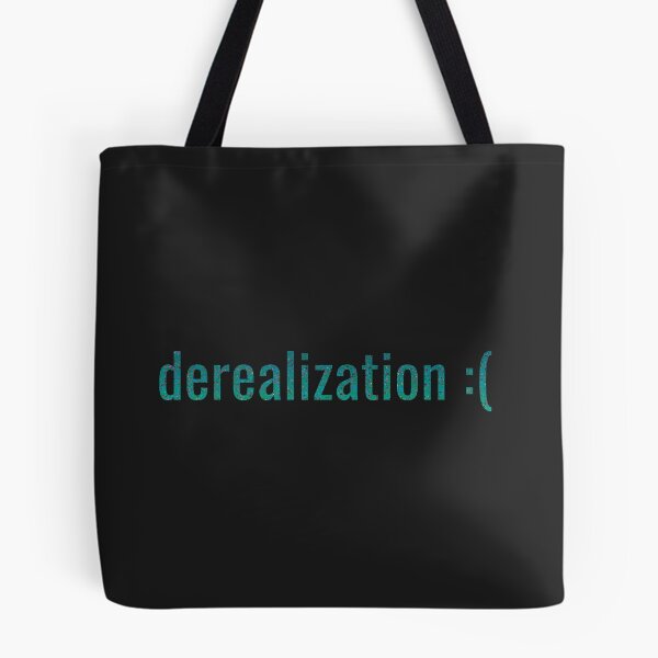 Item preview, Derealization Teal Text designed and sold by MusicArtAndGrind.