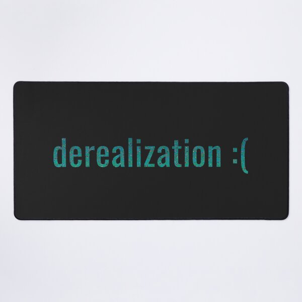 Item preview, Derealization Teal Text designed and sold by MusicArtAndGrind.