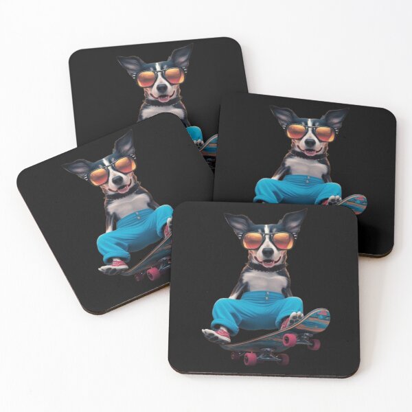 Item preview, Crazy dog ​​on a skateboard designed and sold by MargoMalej.