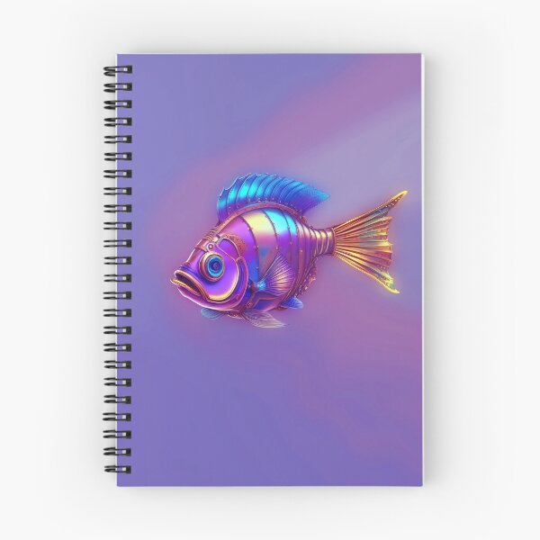 Item preview, Minimalist Steampunk Fish Subtle Steampunk Style - Lilac Ocean designed and sold by Beachy.