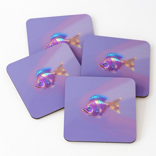 Item preview, Minimalist Steampunk Fish Subtle Steampunk Style - Lilac Ocean designed and sold by Beachy.