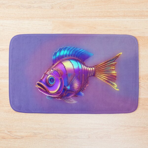 Item preview, Minimalist Steampunk Fish Subtle Steampunk Style - Lilac Ocean designed and sold by Beachy.