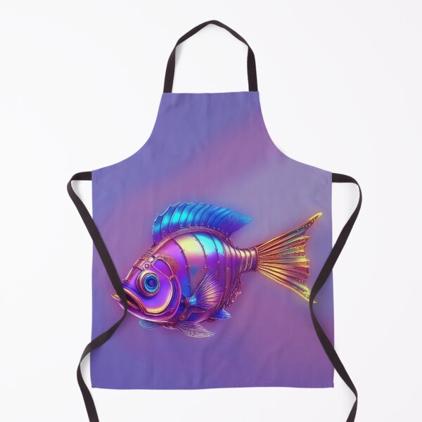 Item preview, Minimalist Steampunk Fish Subtle Steampunk Style - Lilac Ocean designed and sold by Beachy.