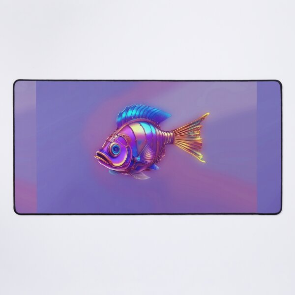 Item preview, Minimalist Steampunk Fish Subtle Steampunk Style - Lilac Ocean designed and sold by Beachy.