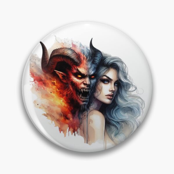 Item preview, “The angel and the devil: a two-faced woman” designed and sold by CHRIST5000.
