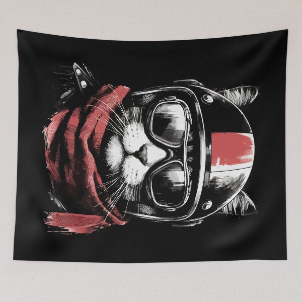 Item preview, Biker Cat Watercolor designed and sold by TomFrontierArt.