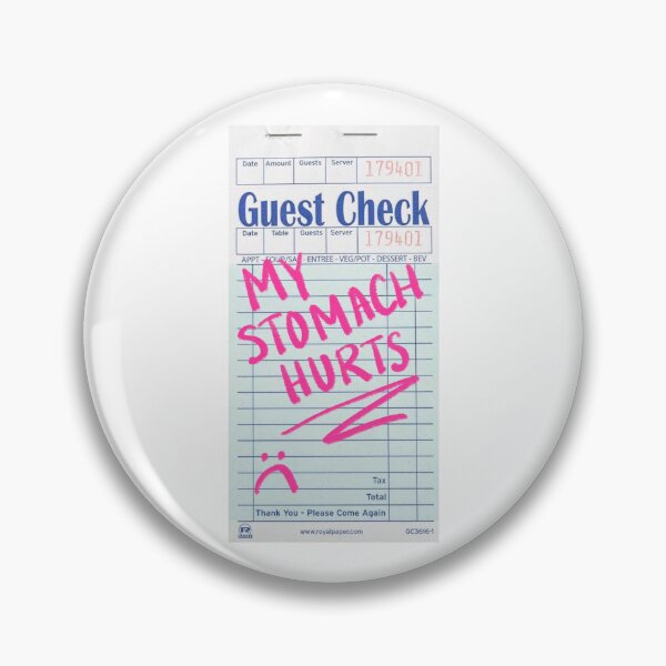 Item preview, my stomach hurts - guest check designed and sold by dearestbrenda.