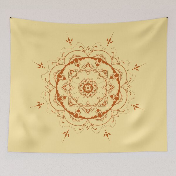 Item preview, Mandala, detailed orange design designed and sold by kimeliots.