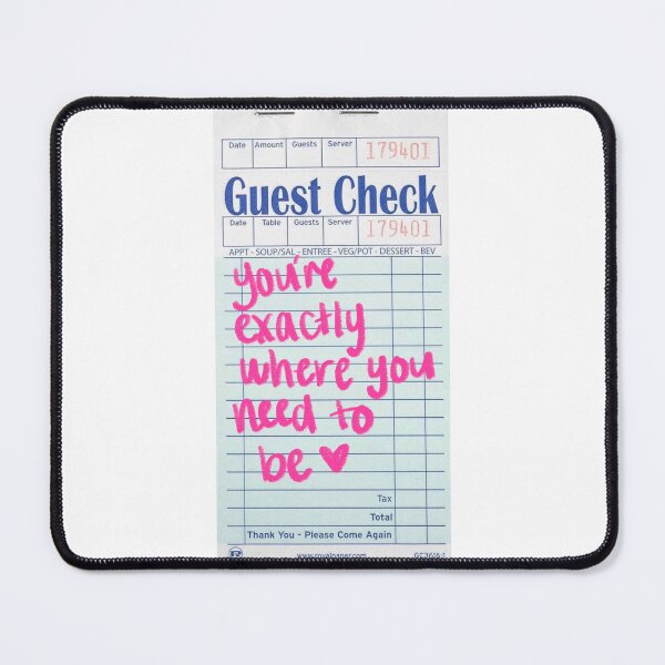 Item preview, you're exactly where you need to be - guest check designed and sold by dearestbrenda.