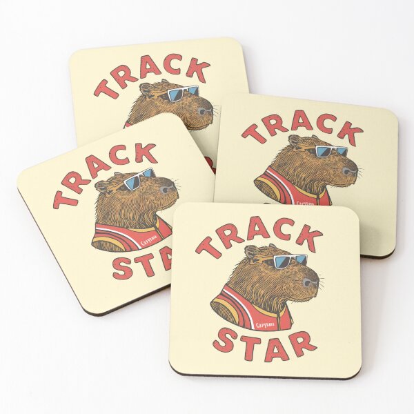 Item preview, Original Design Track Star, Capybara, Runner, Athlete designed and sold by SixElements.