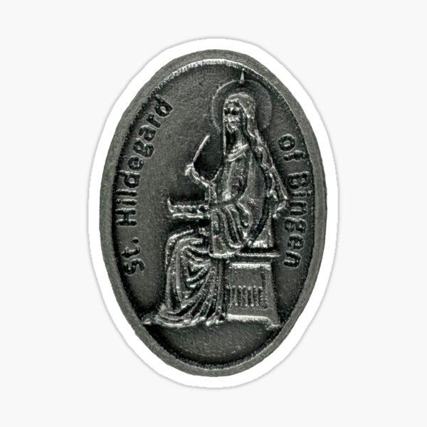 Vista previa del artículo con la obra «Medalla de Santa Hildegarda de Bingen», diseñado y vendido por softbluehum.