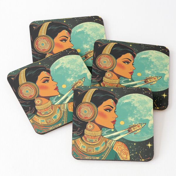 Item preview, Indian Space Guardian Heroine Watching the stars designed and sold by BeatnikBuddha.