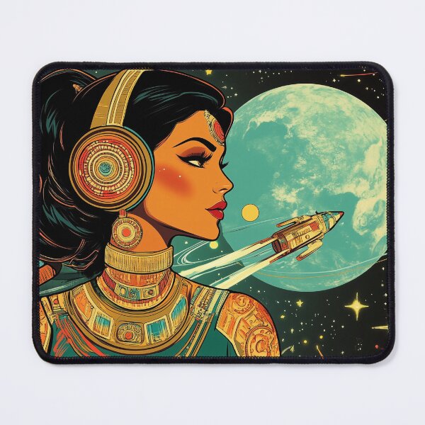 Item preview, Indian Space Guardian Heroine Watching the stars designed and sold by BeatnikBuddha.