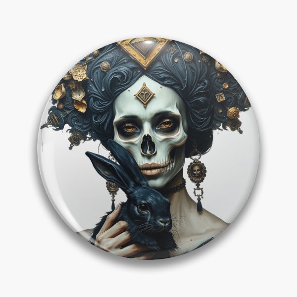 Item preview, Ancient Greek goddess with skull head | pop Art Black Rabbit  designed and sold by TaliaShin.