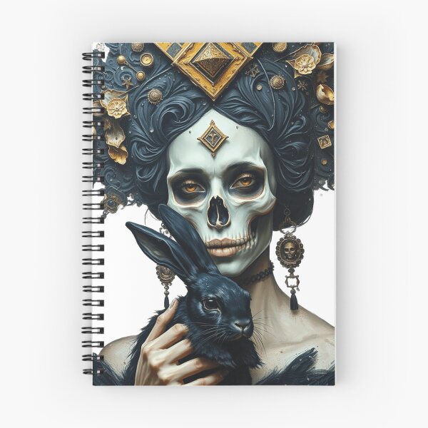 Item preview, Ancient Greek goddess with skull head | pop Art Black Rabbit  designed and sold by TaliaShin.