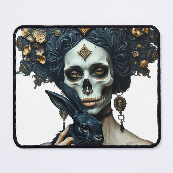 Item preview, Ancient Greek goddess with skull head | pop Art Black Rabbit designed and sold by TaliaShin.