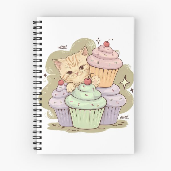 Aperçu de l'œuvre Un chaton sournois parmi les cupcakes créée et vendue par EclipseArtworks.